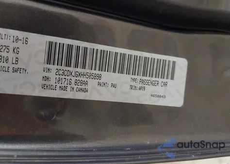 2017 Dodge Charger Sxt Awd z USA, uszkodzony, nr VIN 2C3CDXJGXHH505898